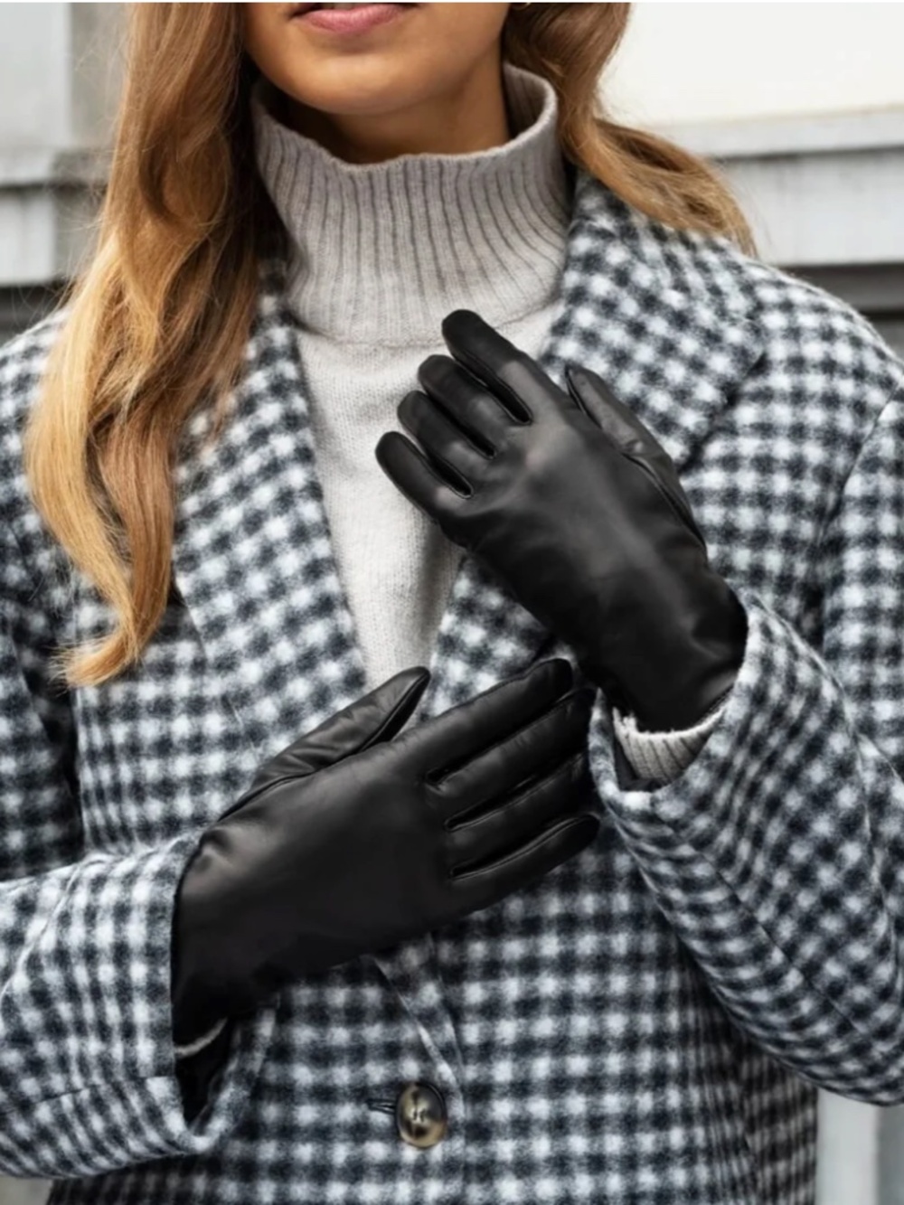 Fratelli Orsini Sofia Italian Lambskin Leather Gloves Silk Lined Size 8